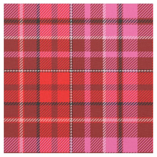 Rot-Weinrotes-Pink-Karo-Tartan-Design Stoff (Nahaufnahme)