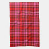 Rot-Weinrotes-Plaid-Karo-Design Geschirrtuch (Vertikal)