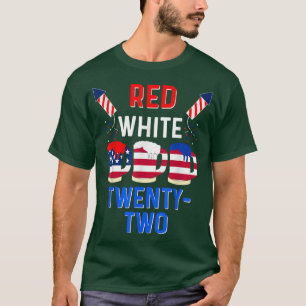 Rot weiß 22 Geburtstag lustiges Bier Amerika patri T-Shirt