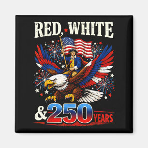 Rot Weiß 250 Jahre Geburtstag USA für Männer Fraue Magnet