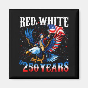 Rot Weiß 250 Jahre Geburtstag USA für Männer Fraue Magnet