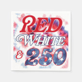 Rot Weiß & 250 Serviette (Vorderseite)