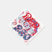 Rot Weiß & 250 Serviette (Ecke)