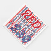 Rot Weiß & 250 Serviette (Ecke)