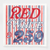 Rot Weiß & 250 Serviette (Vorderseite)