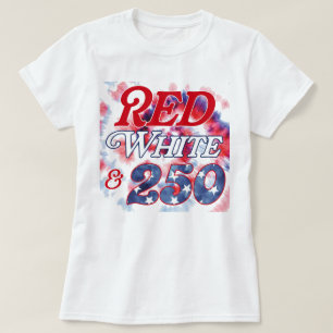 Rot Weiß & 250 Tie Dye T-Shirt
