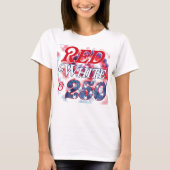 Rot Weiß & 250 Tie Dye T-Shirt (Vorderseite)