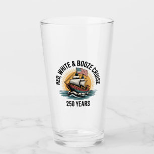Rot Weiß & Alkohol-Kreuzfahrt 250. Jahre 4. Juli Glas