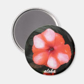 Rot-Weiß-Aloha Magnet (Vorderseite/Rückseite)