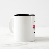 Rot-Weiß-Amphicar Zweifarbige Tasse (Vorderseite Links)