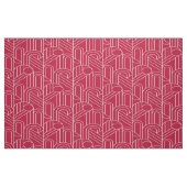 Rot-weiß Art Deco Gemustert Stoff (Fat Quarter (45,7 x 55,9 cm))