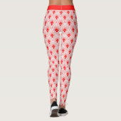 Rot-Weiß-Art-Deco-Leggings Leggings (Rückseite)