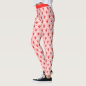 Rot-Weiß-Art-Deco-Leggings Leggings (Links)