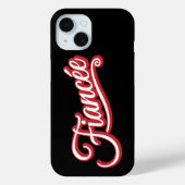 rot/weiß auf schwarz Case-Mate iPhone hülle (Rückseite)