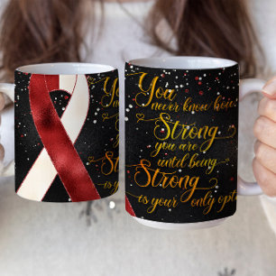 Rot-Weiß-Awareness-Schleifen-Tassendesign Kaffeetasse