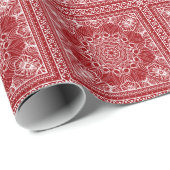 Rot-Weiß-Bandanna-Design Geschenkpapier (Rolleneckpunkt)
