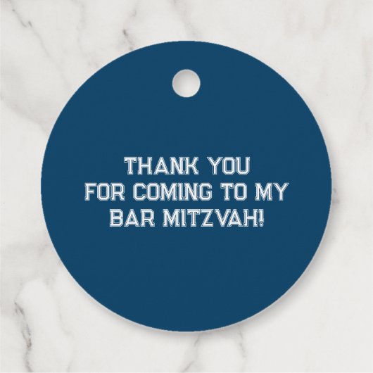 Rot, Weiß, Baseball-Marine Bar Mitzvah Geschenkanhänger (Rückseite)