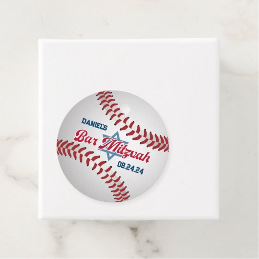 Rot, Weiß, Baseball-Marine Bar Mitzvah Geschenkanhänger (Beispiel)