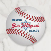 Rot, Weiß, Baseball-Marine Bar Mitzvah Geschenkanhänger (Vorderseite)