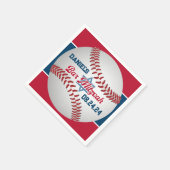 Rot, Weiß, Baseball-Marine Bar Mitzvah Serviette (Ecke)