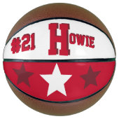 Rot-Weiß-Basketball Basketball (Vorderseite)