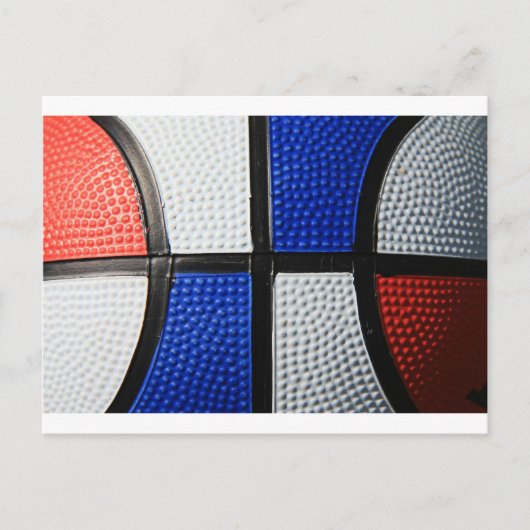 Rot-Weiß-Basketball Postkarte (Vorderseite)