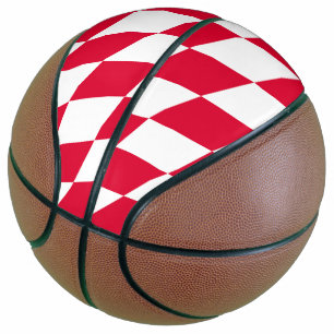 Rot-Weiß-Bayern-Muster für die Diamantflagge Basketball
