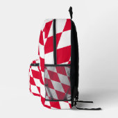Rot-Weiß-Bayern-Muster für die Diamantflagge Bedruckter Rucksack (Rechts)