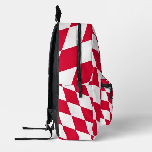 Rot-Weiß-Bayern-Muster für die Diamantflagge Bedruckter Rucksack (Links)