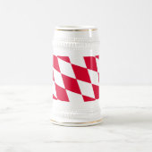 Rot-Weiß-Bayern-Muster für die Diamantflagge Bierglas (Mittel)