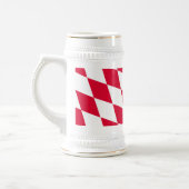 Rot-Weiß-Bayern-Muster für die Diamantflagge Bierglas (Links)