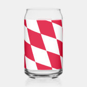 Rot-Weiß-Bayern-Muster für die Diamantflagge Dosenglas (Vorderseite)