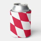 Rot-Weiß-Bayern-Muster für die Diamantflagge Dosenkühler (Kanne Vorderseite)