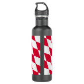 Rot-Weiß-Bayern-Muster für die Diamantflagge Edelstahlflasche (Rückseite)