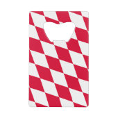 Rot-Weiß-Bayern-Muster für die Diamantflagge Geldbeutel Flaschenöffner (Vorderseite)