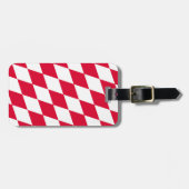 Rot-Weiß-Bayern-Muster für die Diamantflagge Gepäckanhänger (Vorderseite horizontal)