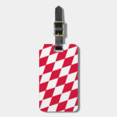 Rot-Weiß-Bayern-Muster für die Diamantflagge Gepäckanhänger (Vorderseite vertikal)