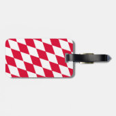 Rot-Weiß-Bayern-Muster für die Diamantflagge Gepäckanhänger (Rückseite horizontal)
