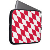 Rot-Weiß-Bayern-Muster für die Diamantflagge Laptopschutzhülle (Vorne Rechts)