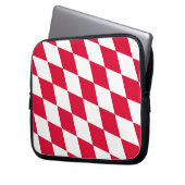 Rot-Weiß-Bayern-Muster für die Diamantflagge Laptopschutzhülle (Vorderseite Links)