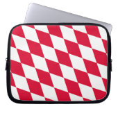 Rot-Weiß-Bayern-Muster für die Diamantflagge Laptopschutzhülle (Vorderseite)