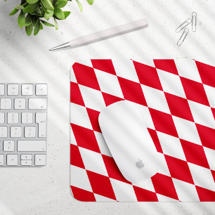 Rot-Weiß-Bayern-Muster für die Diamantflagge Mousepad