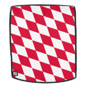 Rot-Weiß-Bayern-Muster für die Diamantflagge Rucksack (Abnehmbare Front)