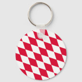 Rot-Weiß-Bayern-Muster für die Diamantflagge Schlüsselanhänger (Rückseite)