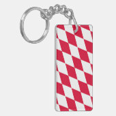 Rot-Weiß-Bayern-Muster für die Diamantflagge Schlüsselanhänger (Vorderseite links)