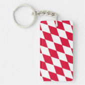 Rot-Weiß-Bayern-Muster für die Diamantflagge Schlüsselanhänger (Vorderseite)