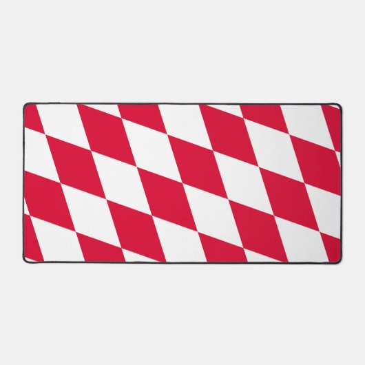 Rot-Weiß-Bayern-Muster für die Diamantflagge Schreibtischunterlage (Vorderseite)