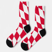 Rot-Weiß-Bayern-Muster für die Diamantflagge Socken (Linkes Detail)