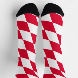Rot-Weiß-Bayern-Muster für die Diamantflagge Socken