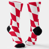 Rot-Weiß-Bayern-Muster für die Diamantflagge Socken (Gewinkelt)